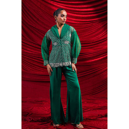 Nidhi Gupta Designs Fiza Green Co-Ord (Set of 2)