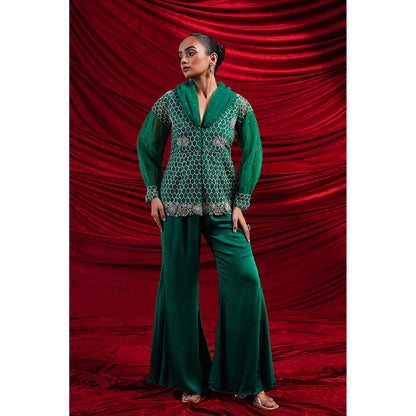 Nidhi Gupta Designs Fiza Green Co-Ord (Set of 2)