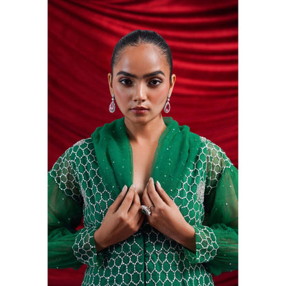 Nidhi Gupta Designs Fiza Green Co-Ord (Set of 2)