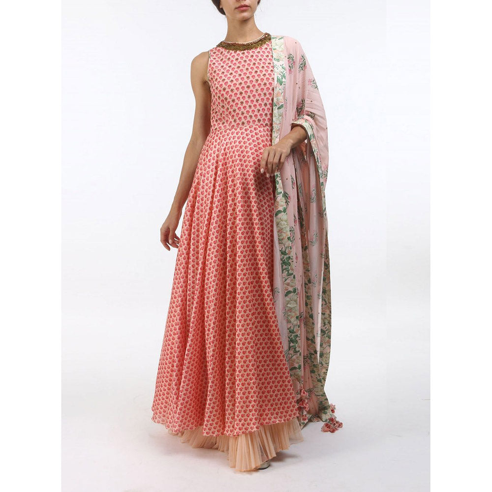 Nikasha Bloom Salmon Chanderi Salwar Suit