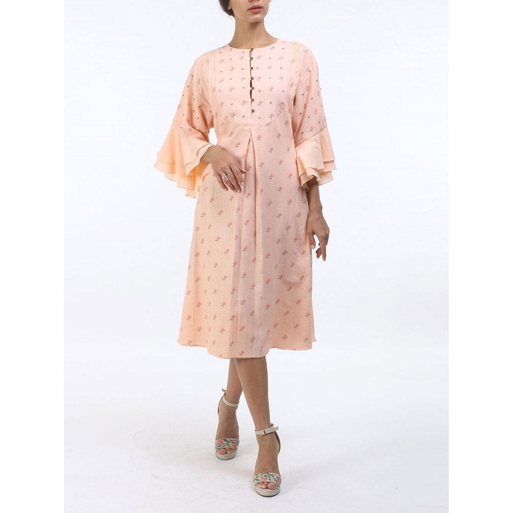 Nikasha Bloom Salmon Khadi Dress