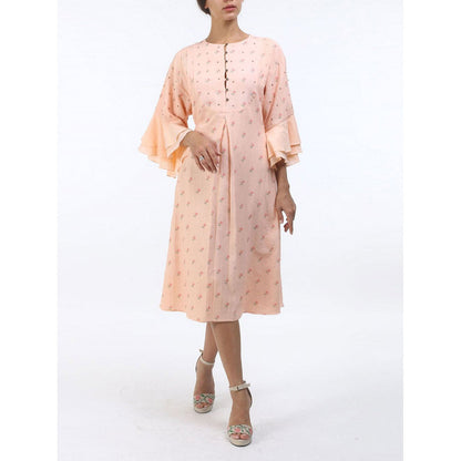 Nikasha Bloom Salmon Khadi Dress