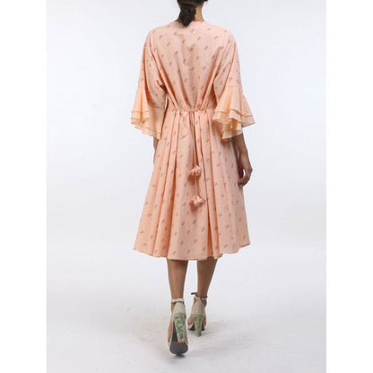 Nikasha Bloom Salmon Khadi Dress