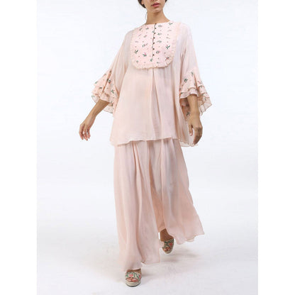 Nikasha Bloom Crepe Salmon Pink Bouquet Top