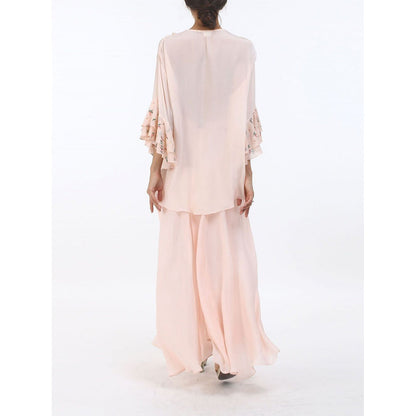 Nikasha Bloom Crepe Salmon Pink Bouquet Top