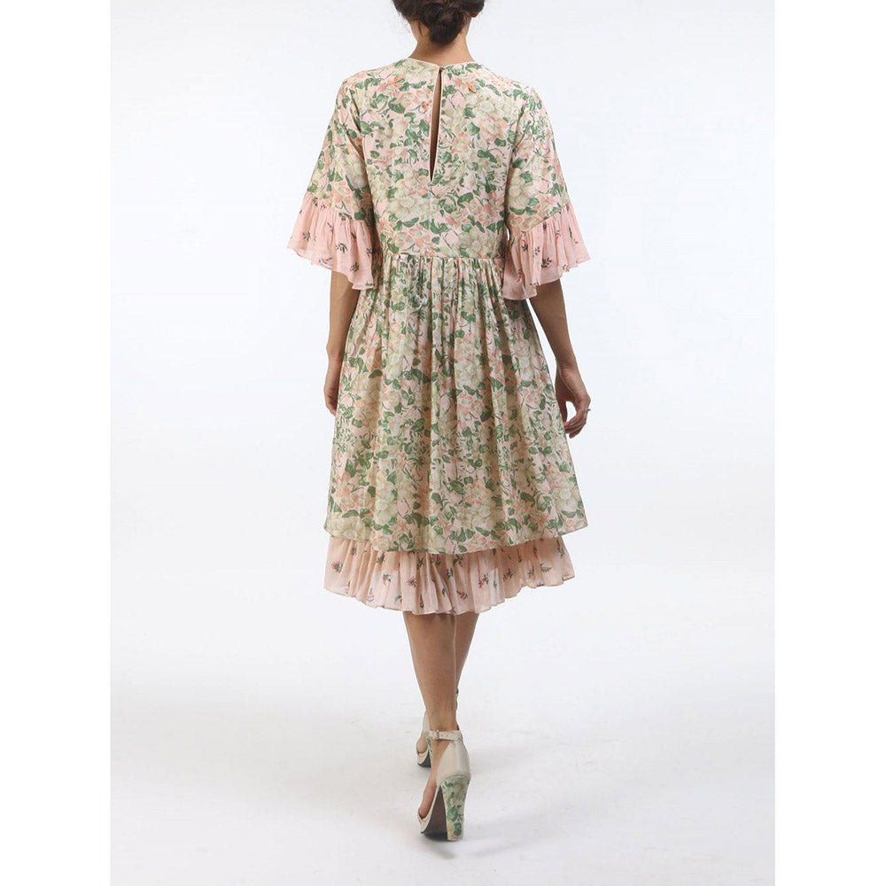 Nikasha Bloom Salmon Pink Bibi Jaal Dress