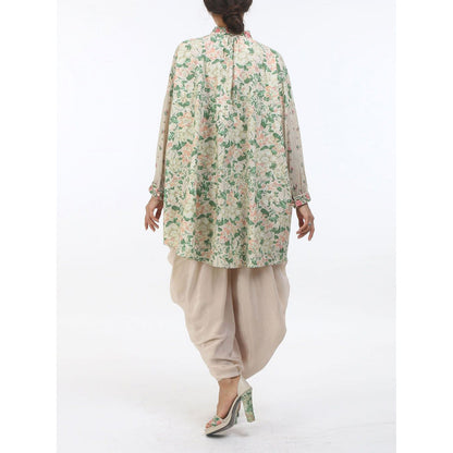 Nikasha Bloom Beige Grey Bibi Jaal Printed Shirt