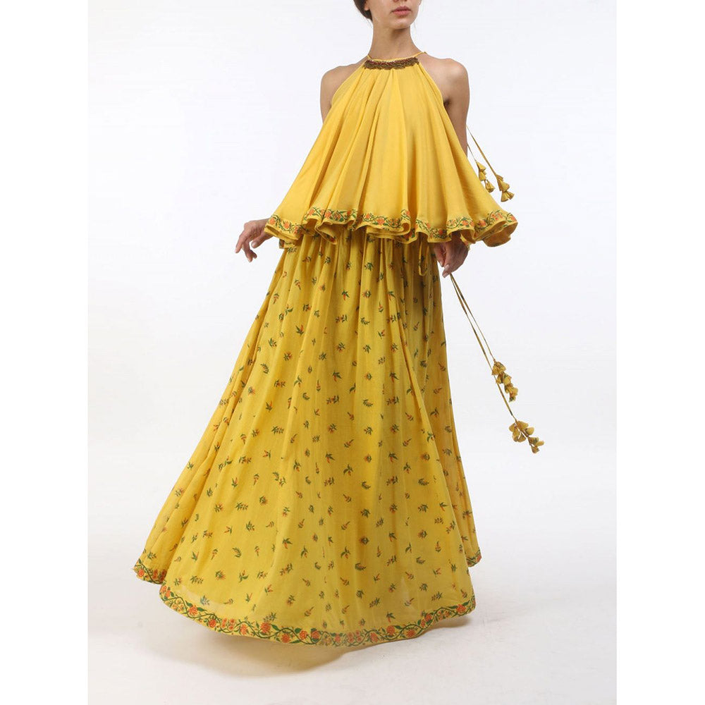 Nikasha Bloom Pitambari Yellow Lehenga Set