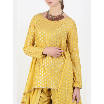 Nikasha Rani Gold Foil Tunic And Dhoti - Set of 2