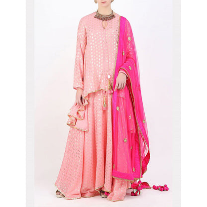 Nikasha Rani Pink With Beautiful shrug and Palazzo - Set of 3