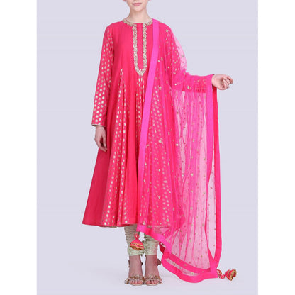 Nikasha Rani Green Silk Salwar And Dhoti With Dupatta - Set of 3