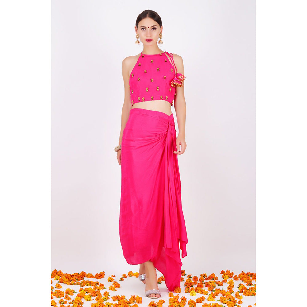 Nikasha Rani Pink Kurta With Soft Churidar - Set of 2