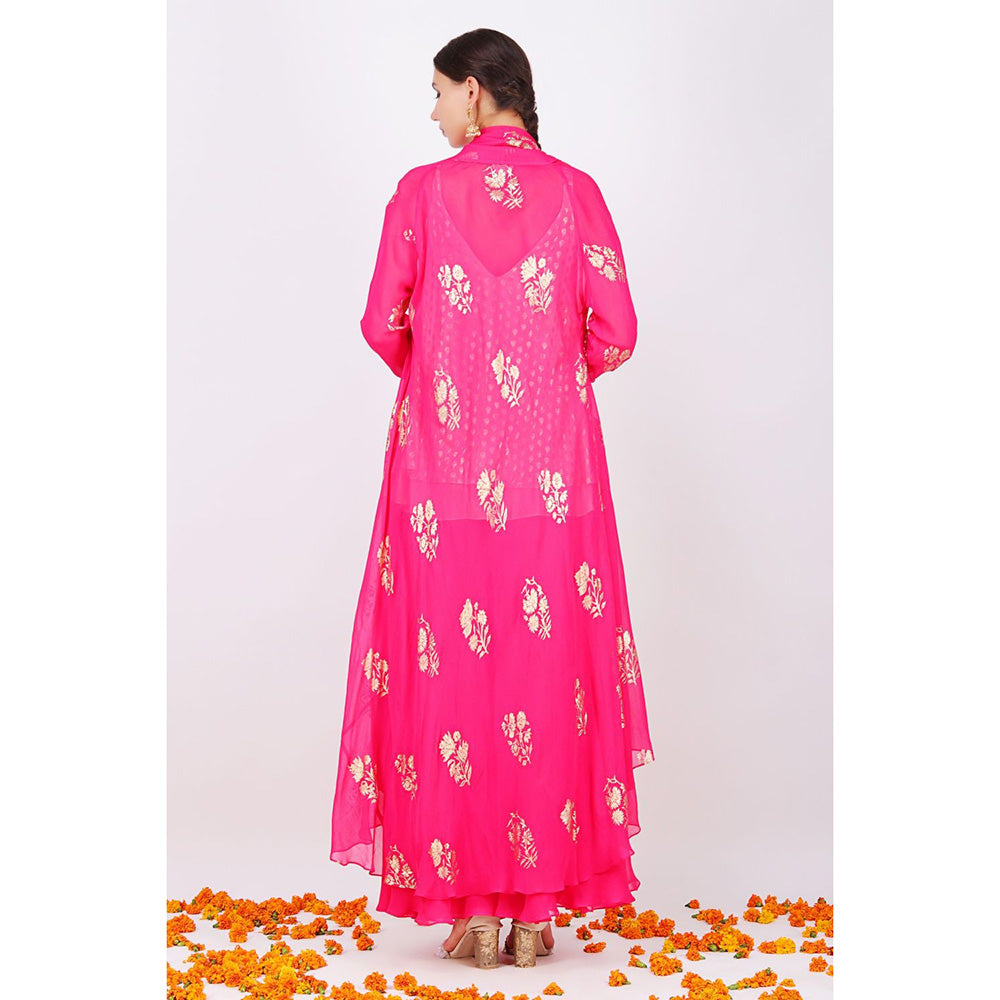 Nikasha Rani Pink Kurta With Soft Churidar - Set of 2