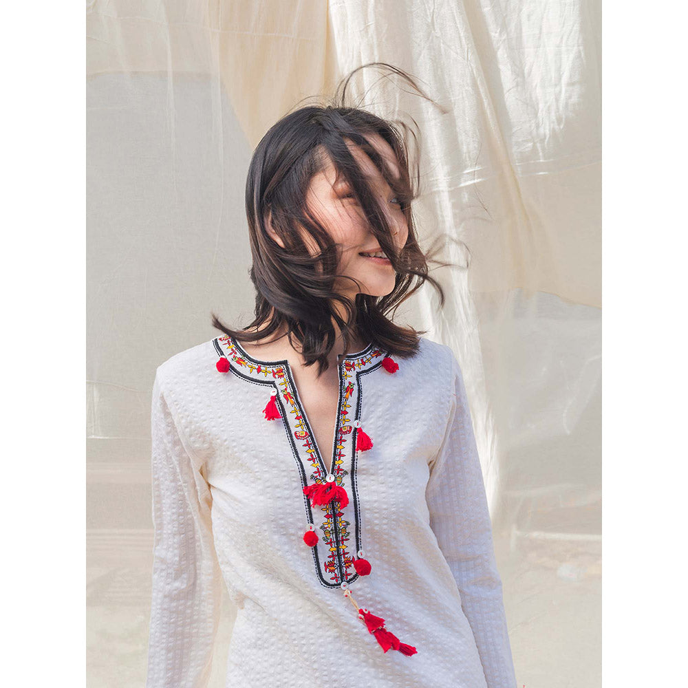 Nikasha Bulbul Straight Embroidered Dress