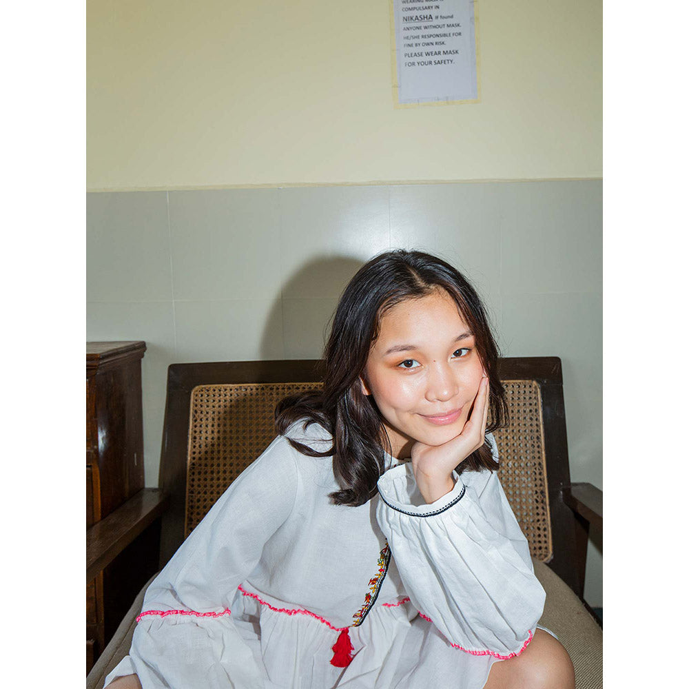 Nikasha Bulbul Dress With Exposed Gathered