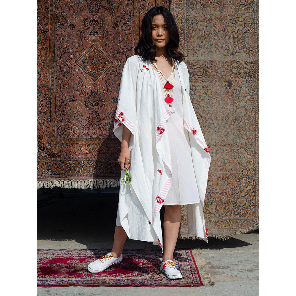 Nikasha Bulbul White Embroidered Jacket