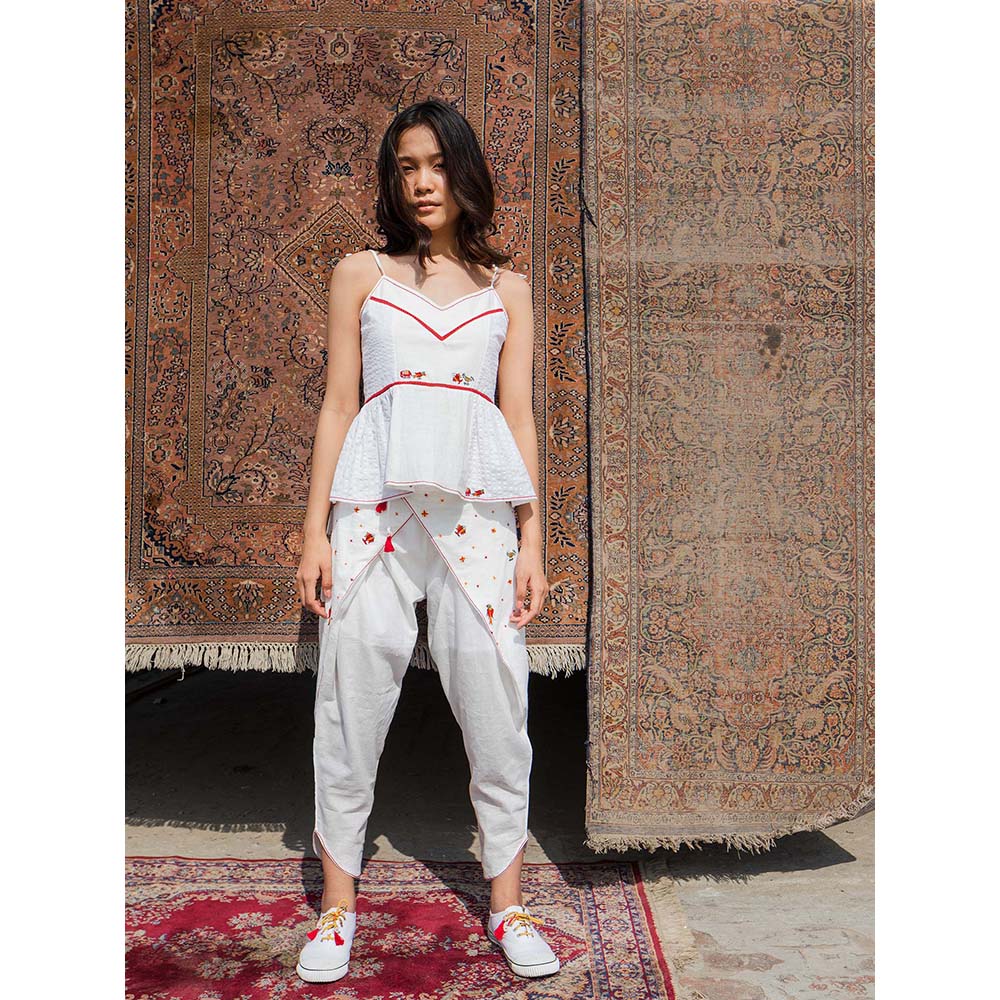 Nikasha Bulbul Embroidered Wrap-Pant