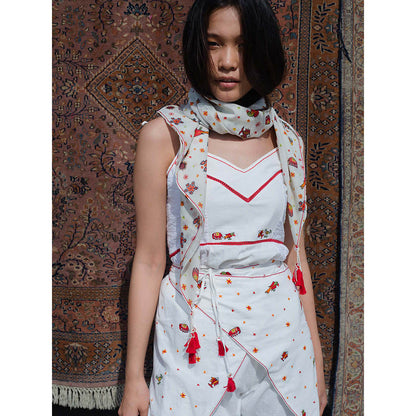 Nikasha Bulbul Embroidered Wrap-Pant