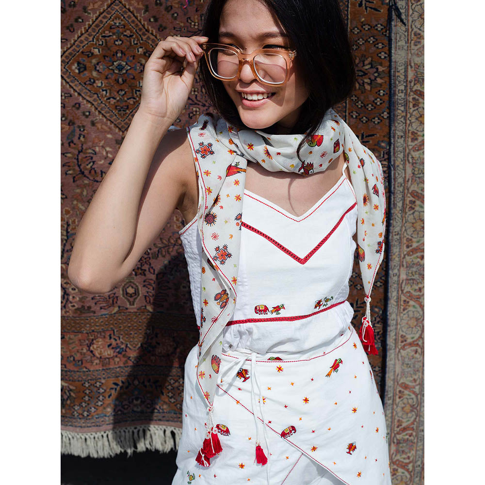 Nikasha Bulbul Embroidered Wrap-Pant