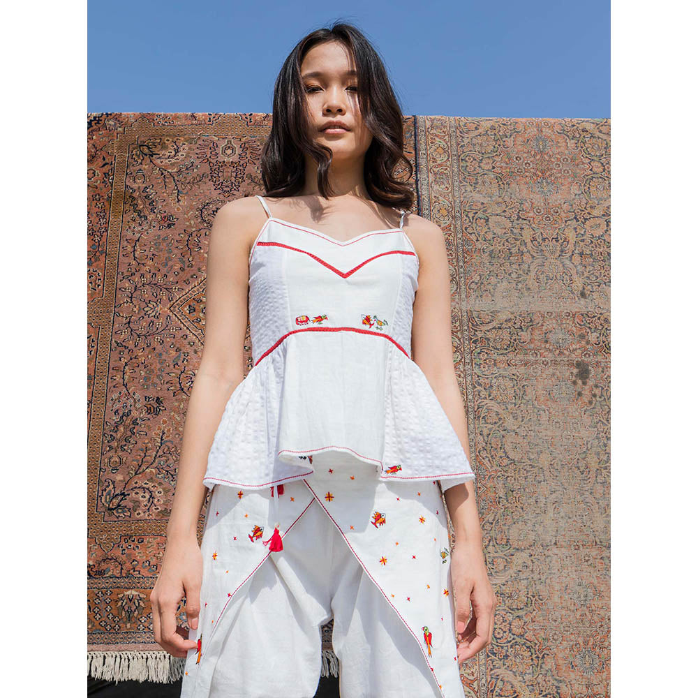 Nikasha Bulbul Embroidered Wrap-Pant