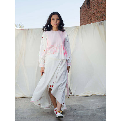 Nikasha Bulbul Embroidered Wrap-Skirt