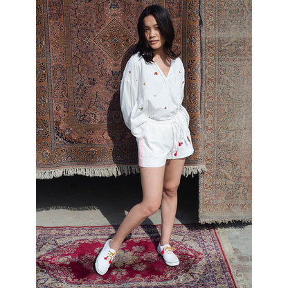 Nikasha Bulbul Top With Ruffles And Tassels