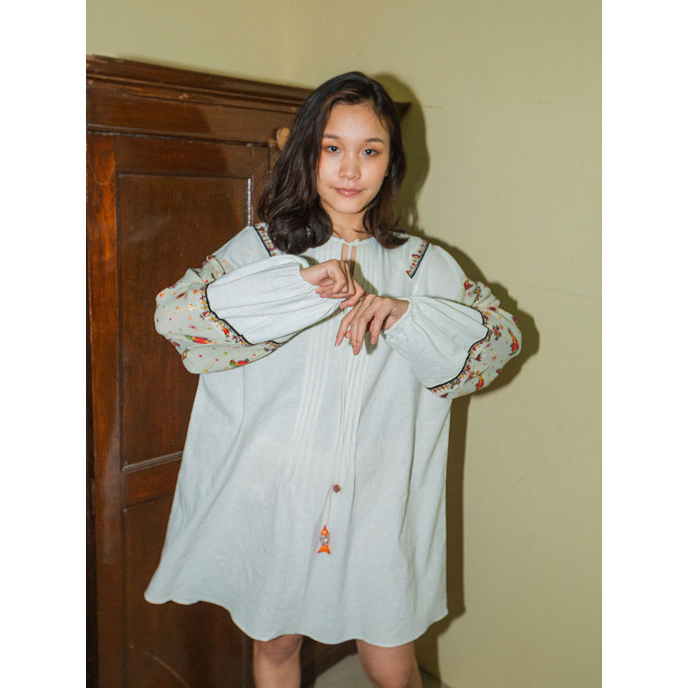 Nikasha Bulbul Tunic With Embroidered Sleeve