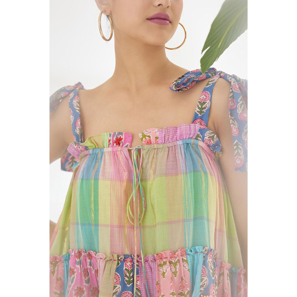 Nikasha Multi-Color Floral Strap Top