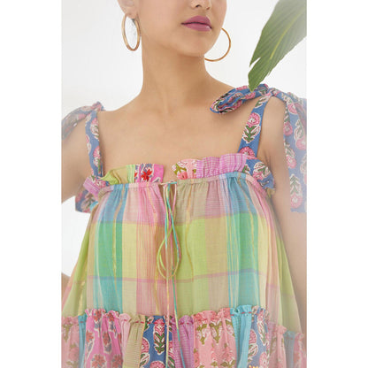 Nikasha Multi-Color Floral Strap Top