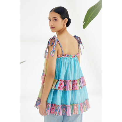 Nikasha Multi-Color Floral Strap Top