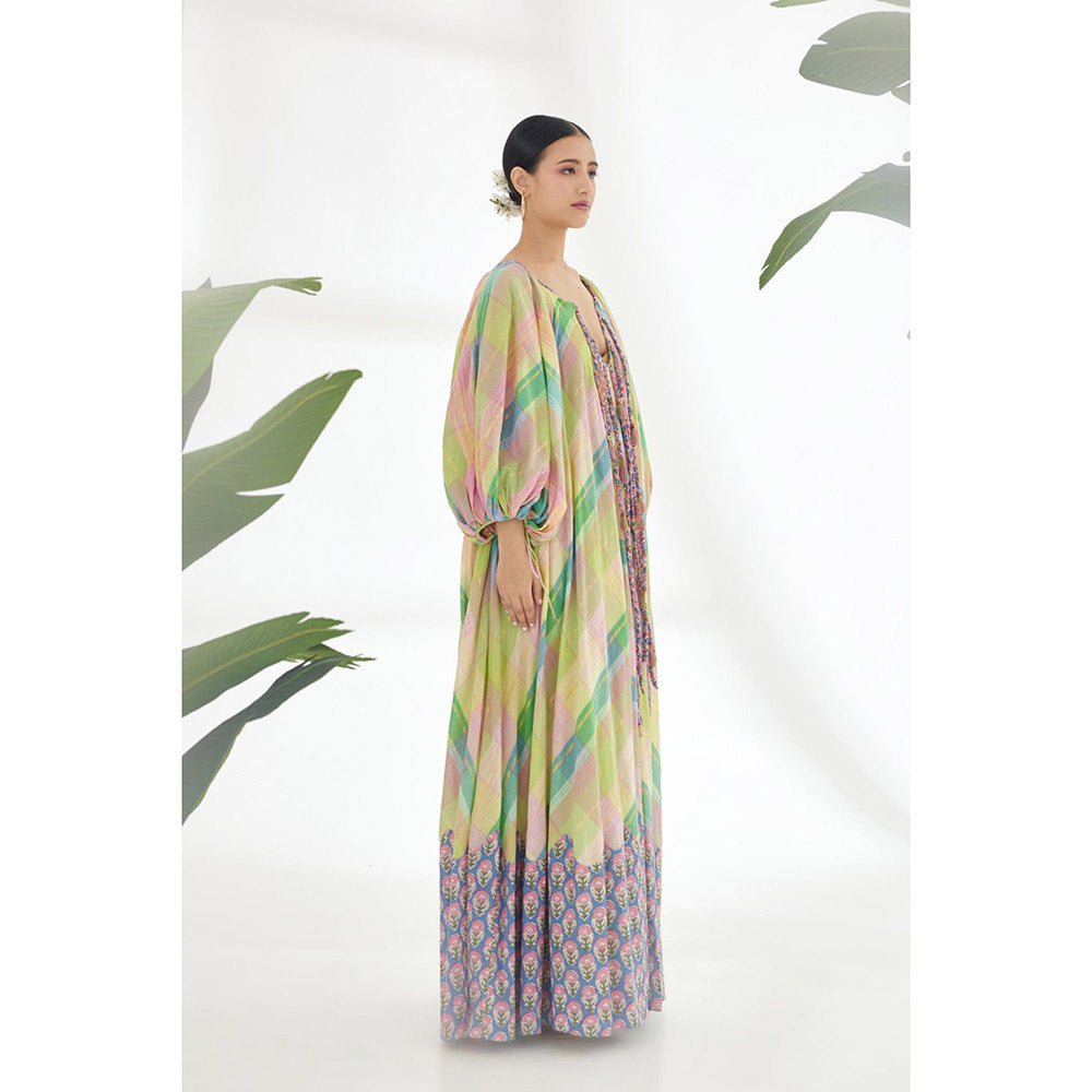 Nikasha Multi-Color Maxi Dress with Tassel Detail