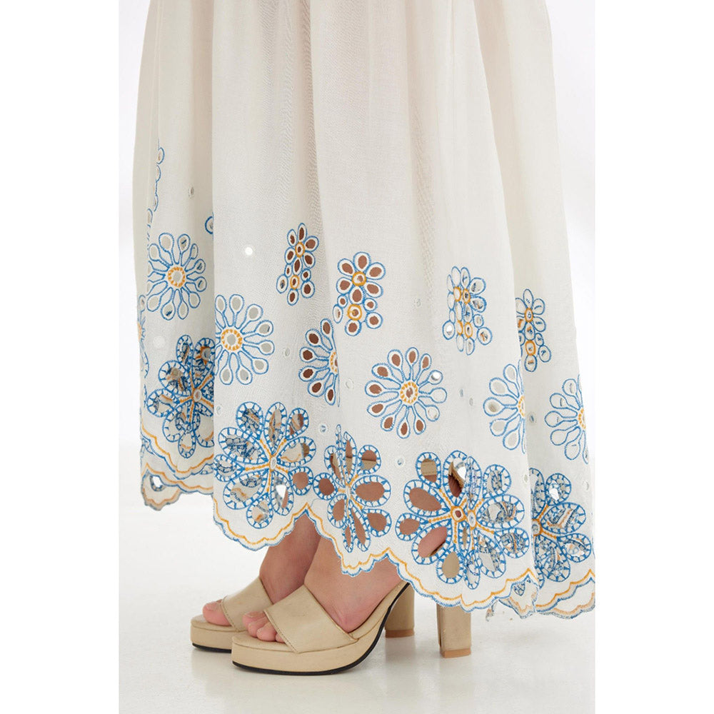 Nikasha White Floral Tier Dress