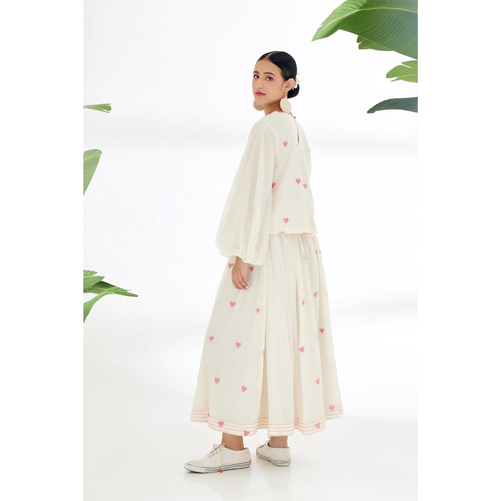 Nikasha Cream Balloon Sleeve Top