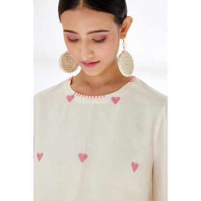 Nikasha Cream Balloon Sleeve Top