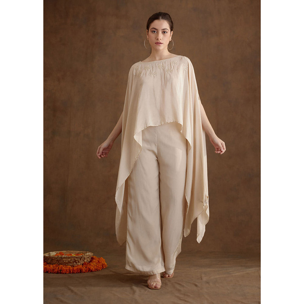 Nikasha Cream Hand Embroidered Kaftan (Set of 2)