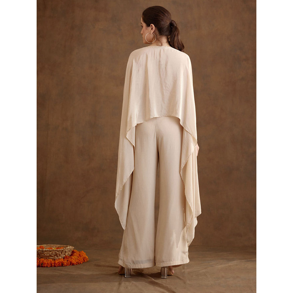 Nikasha Cream Hand Embroidered Kaftan (Set of 2)