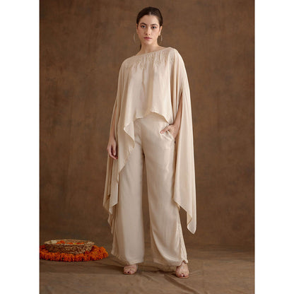 Nikasha Cream Hand Embroidered Kaftan (Set of 2)