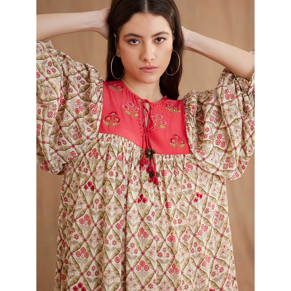 Nikasha Multi Color Bespoke Hand Embroidered Kurta (Set of 2)