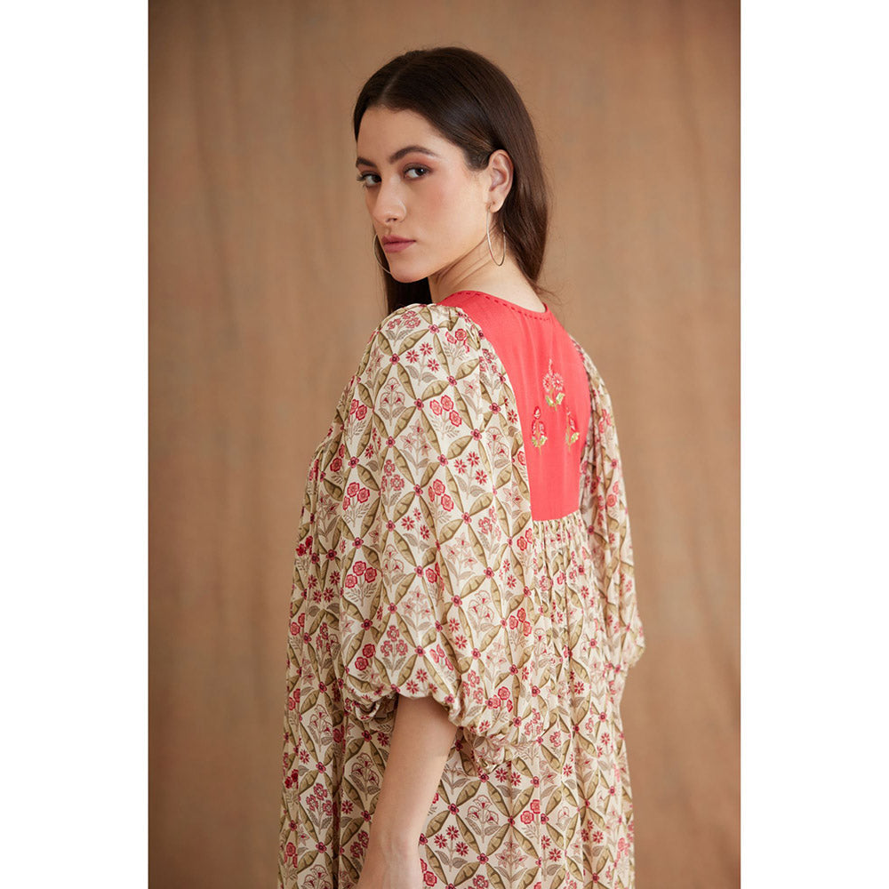 Nikasha Multi Color Bespoke Hand Embroidered Kurta (Set of 2)