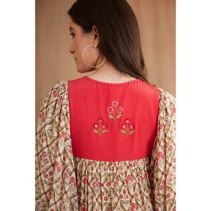 Nikasha Multi Color Bespoke Hand Embroidered Kurta (Set of 2)