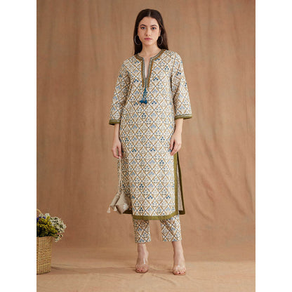 Nikasha Multi Color Bespoke Hand Embroidered Kurta (Set of 2)