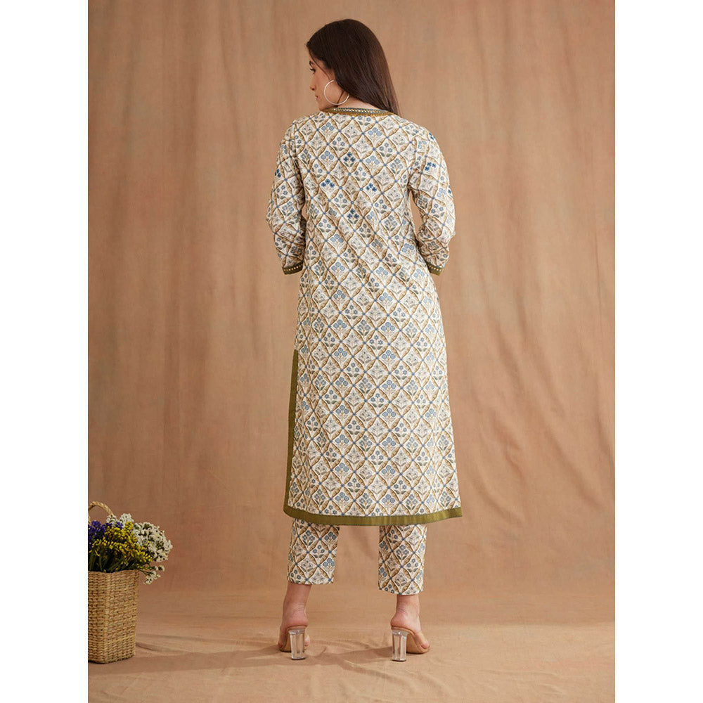 Nikasha Multi Color Bespoke Hand Embroidered Kurta (Set of 2)