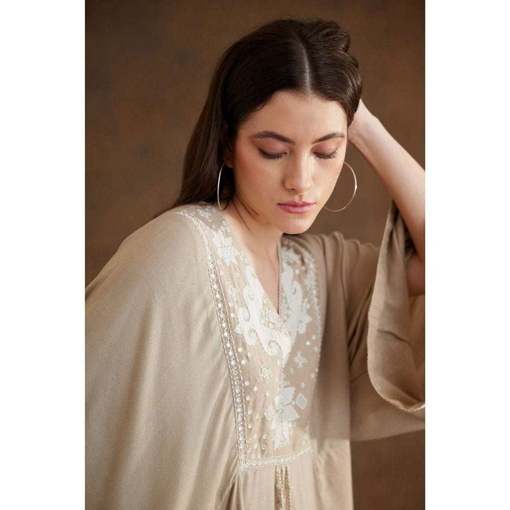 Nikasha Fawn Applique Embroidered Kaftan (Set of 2)