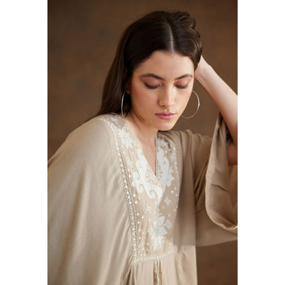 Nikasha Fawn Applique Embroidered Kaftan (Set of 2)