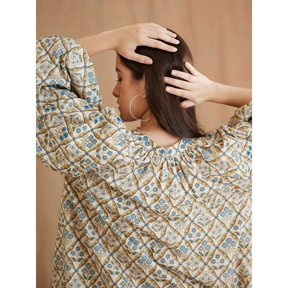 Nikasha Bespoke Gathered Neck Shirt Dress