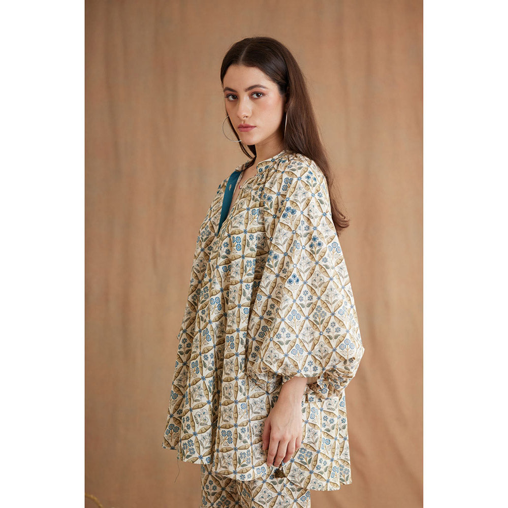 Nikasha Bespoke Gathered Neck Shirt Dress
