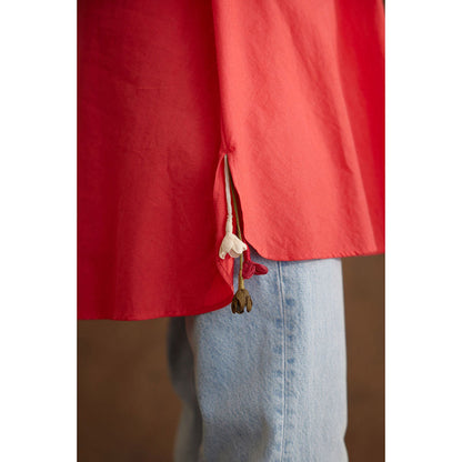 Nikasha Red Poplin Tunic Dress