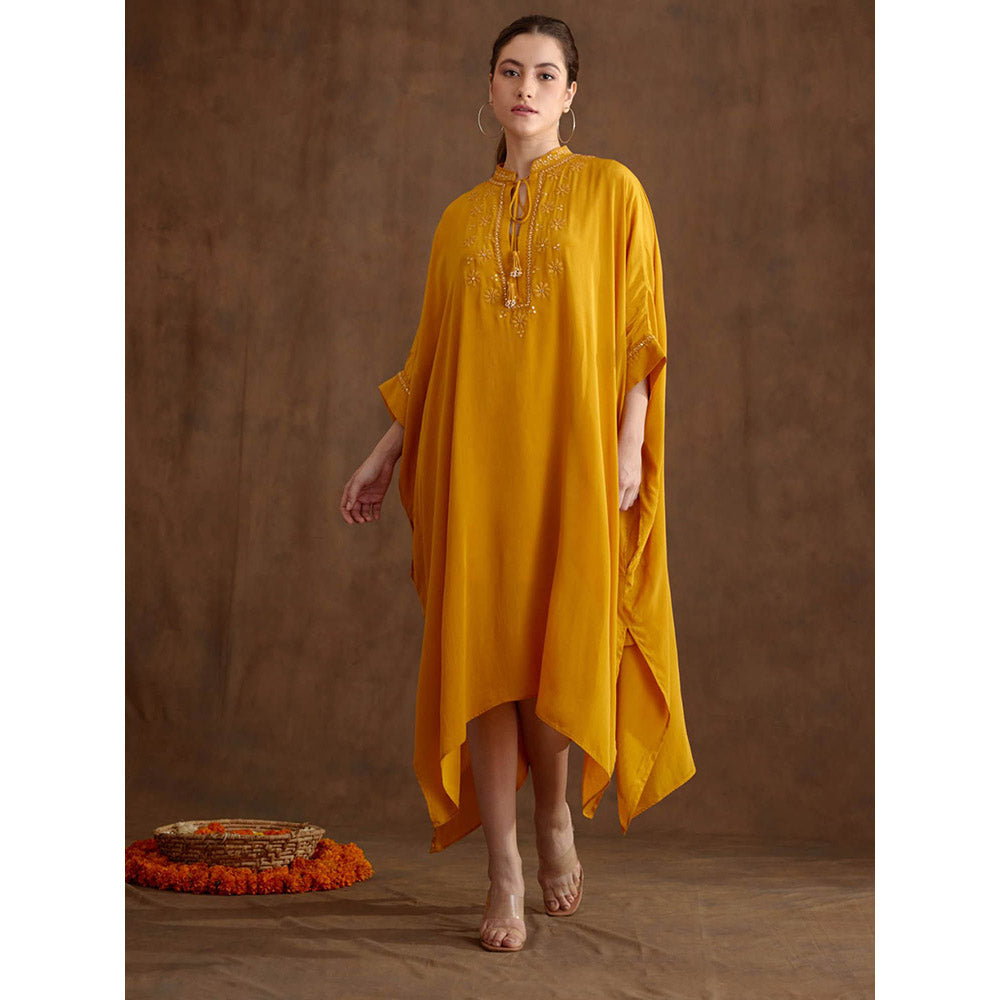 Nikasha Ochre Kaftan Dress