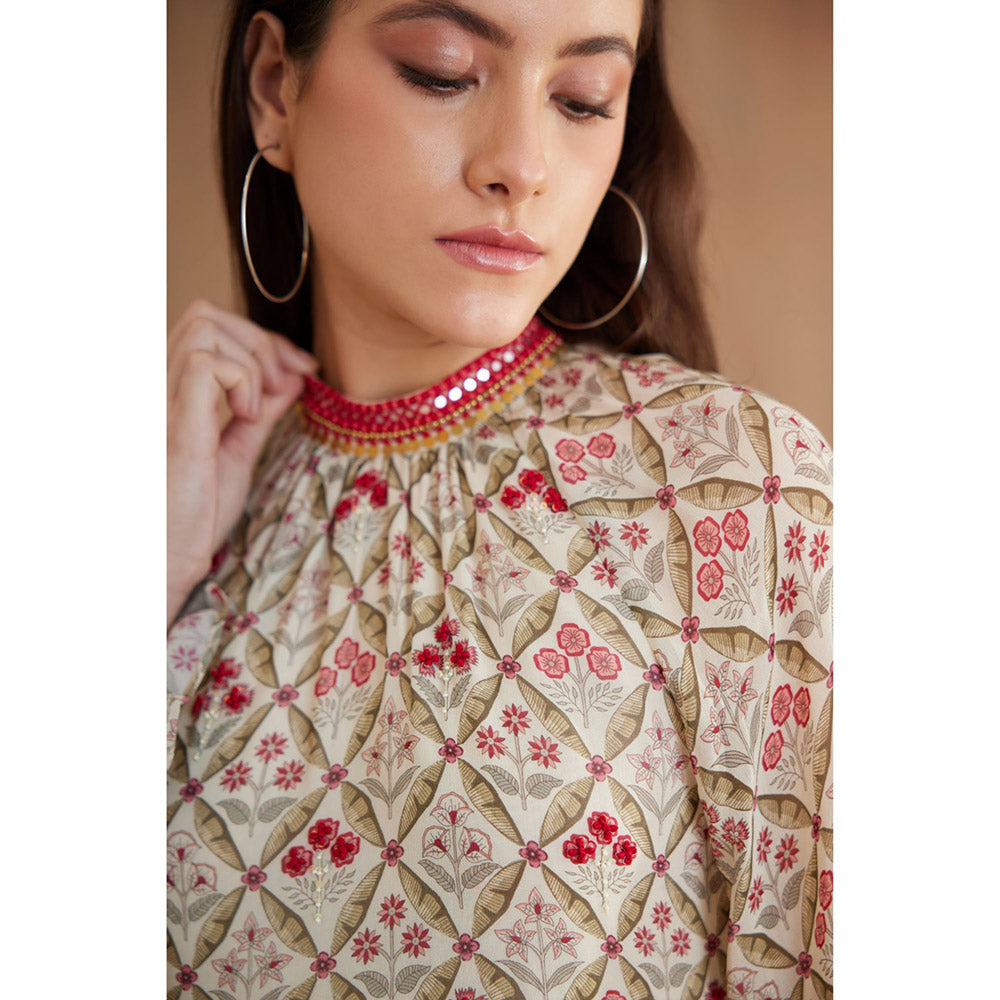 Nikasha Bespoke Tier Mirror Work Midi Dress