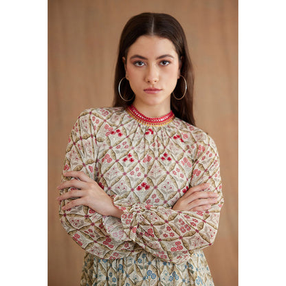 Nikasha Bespoke Tier Mirror Work Midi Dress